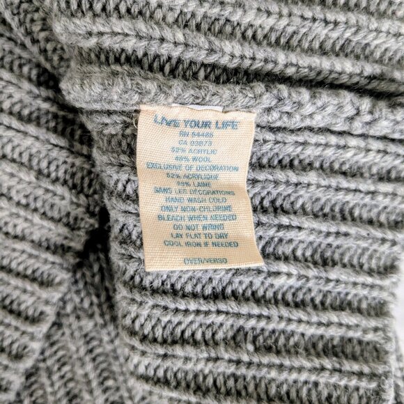 AMERICAN EAGLE LIVE YOUR LIFE Women's Short Sleeve Knit Sweater Size M Gray - Picture 6 of 6